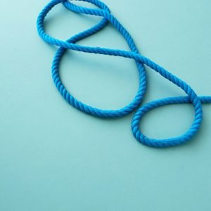cordon torsadé 100% coton bleu pacifique, LNHK créations